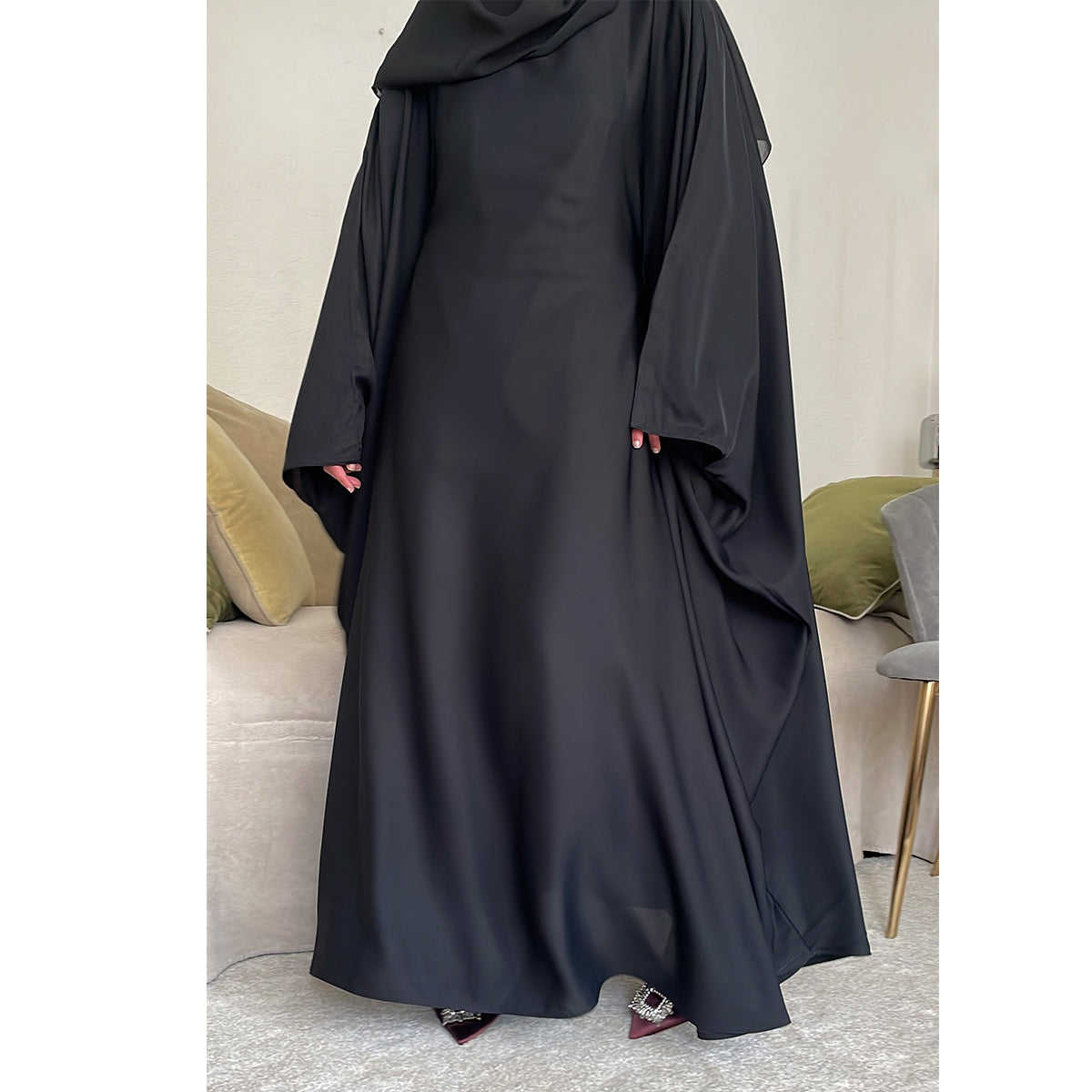 Aaliyah Butterfly Batwing Sleeve Abaya