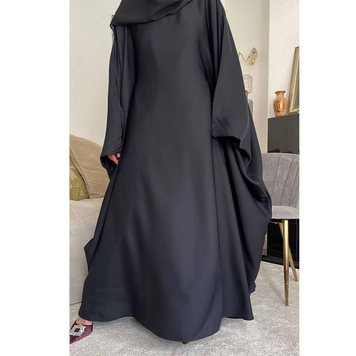Aaliyah Butterfly Batwing Sleeve Abaya