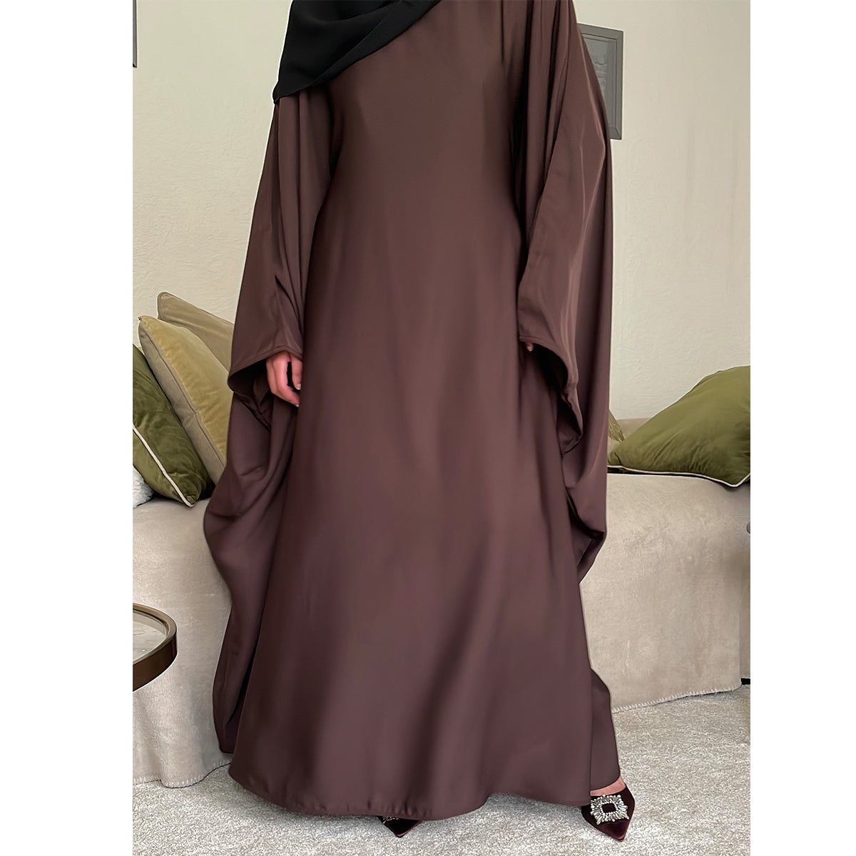 Aaliyah Butterfly Batwing Sleeve Abaya