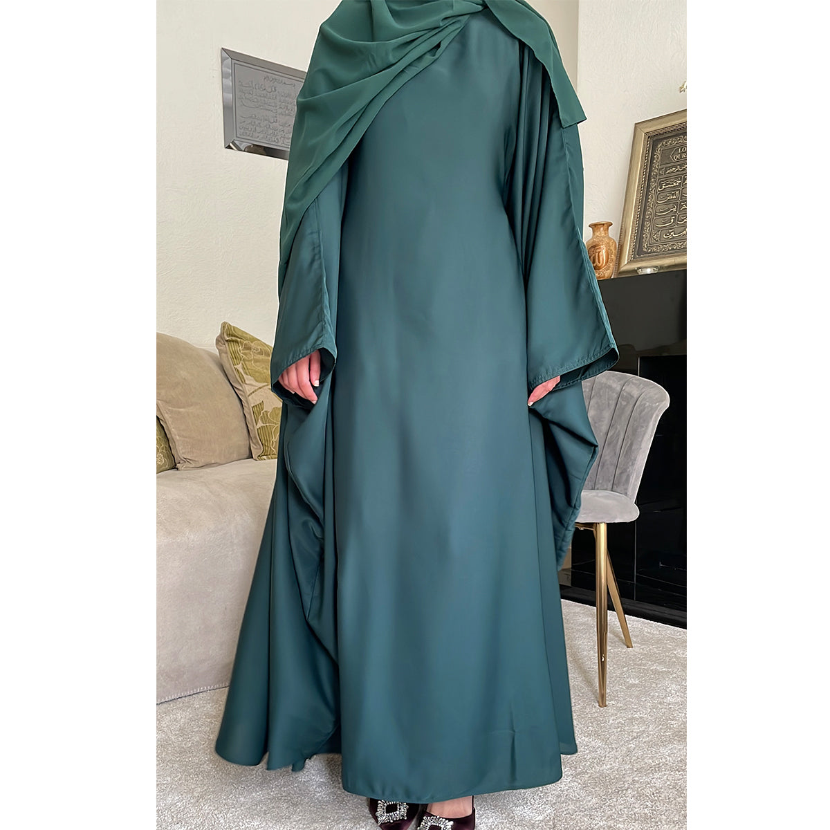 Aaliyah Butterfly Batwing Sleeve Abaya