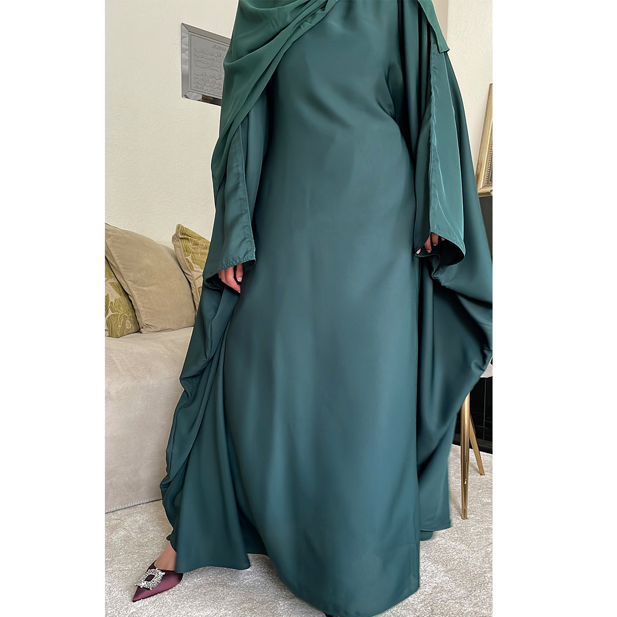 Aaliyah Butterfly Batwing Sleeve Abaya