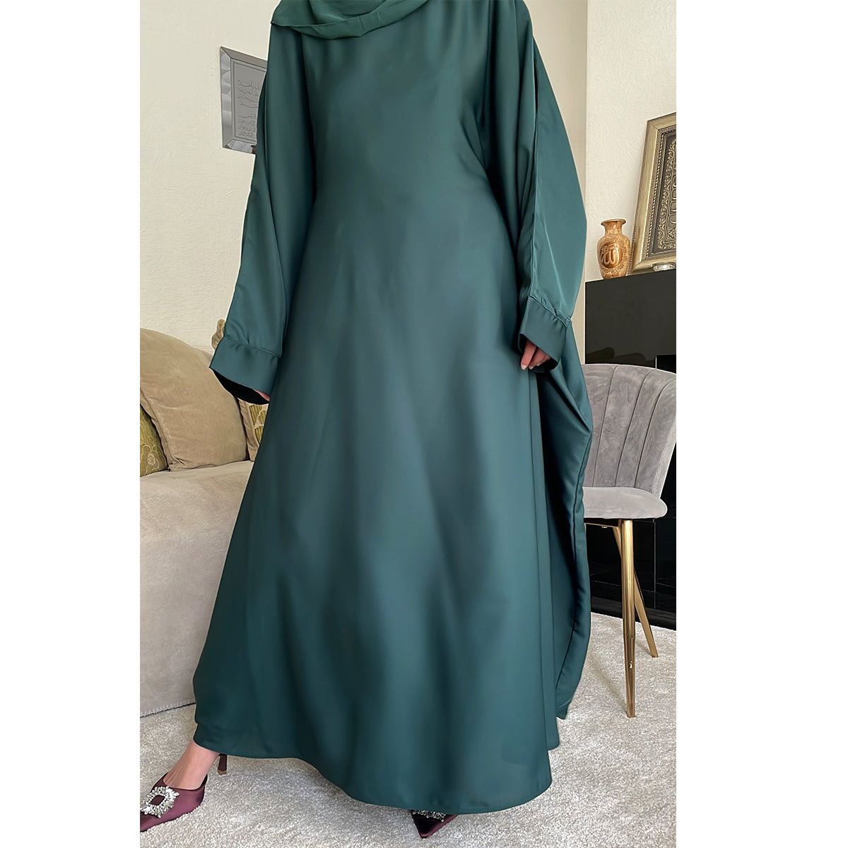 Aaminah ZIp Pocket Butterfly Abaya