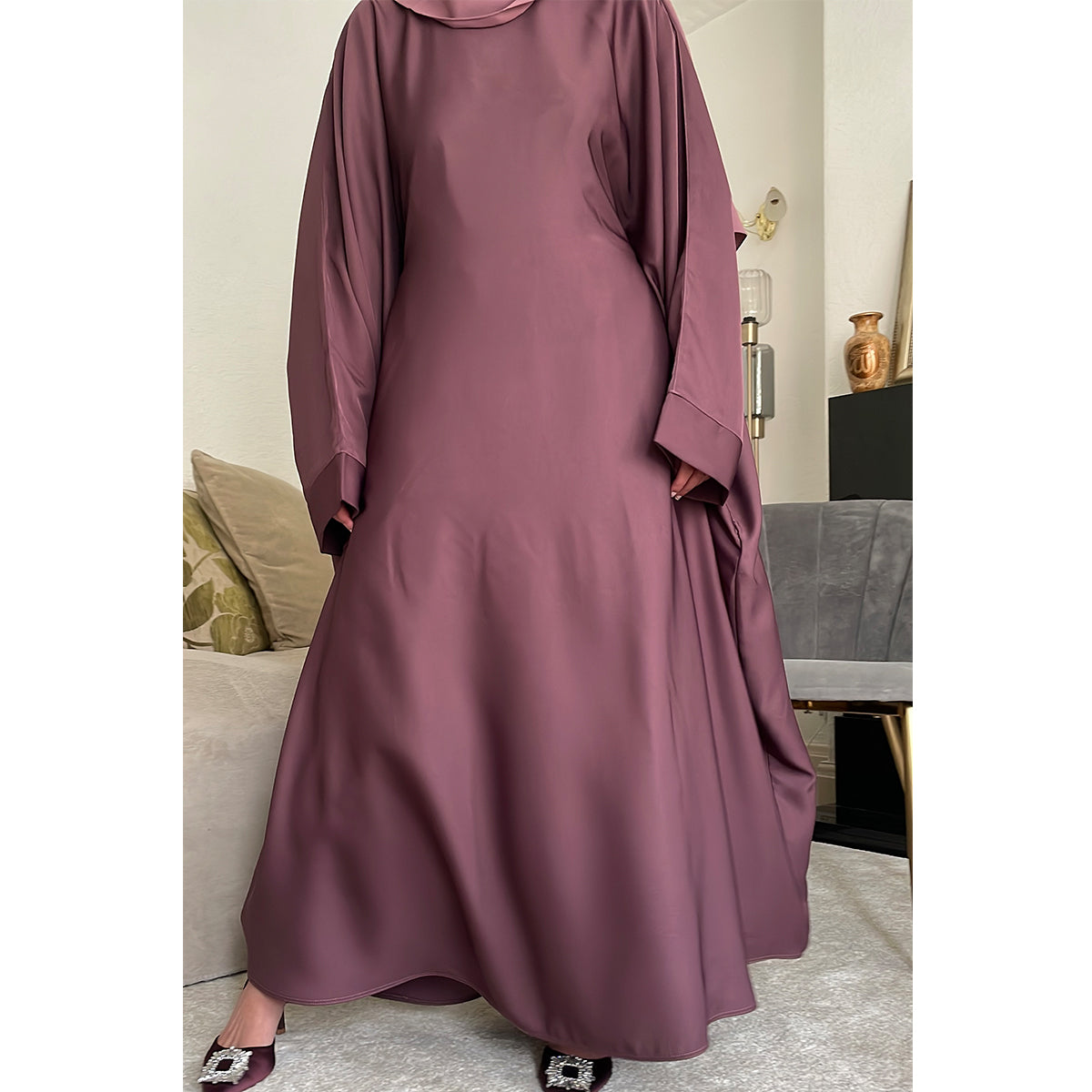 Aaminah ZIp Pocket Butterfly Abaya