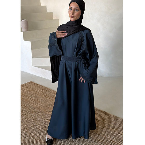 Amirah Belted Gem Stone Abaya