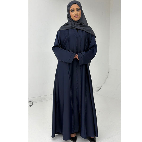 Halima Embellished Open Abaya